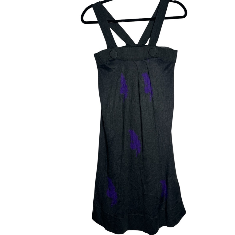 Industry Wool Blend Pinafore Overall Dungaree Jumper Knit Dress, size S